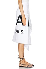 ALAÏA Long Swim Sarong in Blanc, view 2, click to view large image.