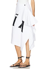 ALAÏA Long Swim Sarong in Blanc, view 3, click to view large image.