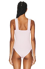ALAÏA Corset Bodysuit in Rose Dragee, view 4, click to view large image.