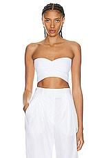 ALAÏA Bandeau Top in Blanc, view 1, click to view large image.