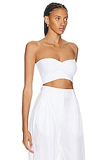 ALAÏA Bandeau Top in Blanc, view 2, click to view large image.