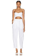 ALAÏA Bandeau Top in Blanc, view 4, click to view large image.