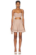 ALAÏA Bandeau Top in Nude ALA?A, view 4, click to view large image.