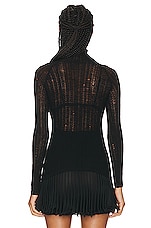 ALAÏA High Neck Top in Noir ALA?A, view 3, click to view large image.