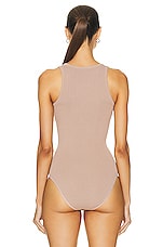 ALAÏA Tank Top Bodysuit in Nude Alaia, view 4, click to view large image.