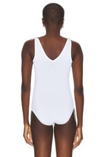 ALAÏA Tank Bodysuit in Blanc, view 4, click to view large image.