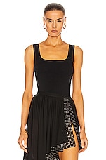 ALAÏA Sleeveless Bodysuit in Noir, view 1, click to view large image.