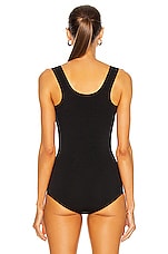 ALAÏA Sleeveless Bodysuit in Noir, view 4, click to view large image.