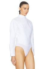 ALAÏA Cinched Top in Blanc, view 2, click to view large image.
