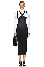 ALAÏA Layer Shirt Bodysuit in Blanc, view 5, click to view large image.