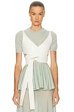 ALAÏA ALAΪA Cross Top in Blanc Nacre | FWRD