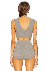 ALAÏA Bra and Culotte Set in Gris Chine, view 3, click to view large image.