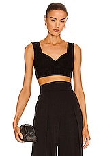 ALAÏA Fitted Bustier Top in Noir, view 1, click to view large image.