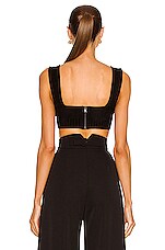 ALAÏA Fitted Bustier Top in Noir, view 3, click to view large image.