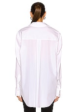 ALAÏA Masculine Loose Shirt in Blanc, view 4, click to view large image.