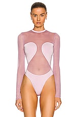 ALAÏA Second Skin Bodysuit in Parme, view 1, click to view large image.