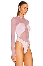 ALAÏA Second Skin Bodysuit in Parme, view 2, click to view large image.