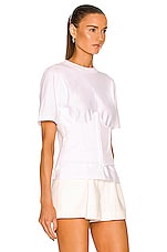 ALAÏA Corset T-Shirt in Blanc, view 3, click to view large image.
