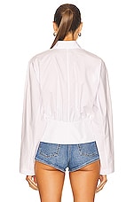 ALAÏA Corset Shirt in Blanc, view 3, click to view large image.