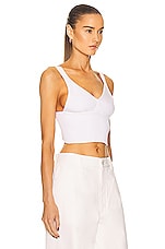 ALAÏA Rib Top in Blanc, view 2, click to view large image.