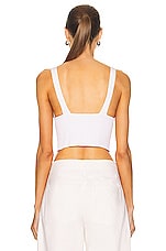 ALAÏA Rib Top in Blanc, view 3, click to view large image.