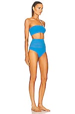 ALAÏA Vienne Bikini Set in Azur, view 2, click to view large image.