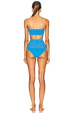 ALAÏA Vienne Bikini Set in Azur, view 3, click to view large image.