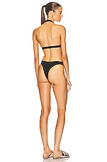 ALAÏA Trikini One Piece Swimsuit in Noir, view 3, click to view large image.
