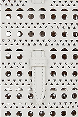 ALAÏA Mina North South Tote Bag in Blanc, view 8, click to view large image.