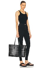 ALAÏA Mina 44 Large Tote Bag in Noir, view 2, click to view large image.