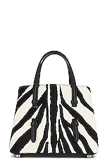 ALAÏA Mina 16 Handbag in Blanc & Noir, view 3, click to view large image.