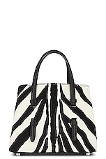 ALAÏA Mina 16 Handbag in Blanc & Noir, view 4, click to view large image.