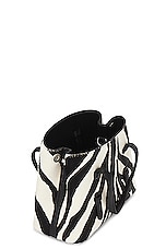 ALAÏA Mina 16 Handbag in Blanc & Noir, view 6, click to view large image.