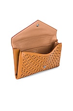 ALAÏA Oum 20 Leather Laser Cut Clutch in Tan Clair, view 5, click to view large image.