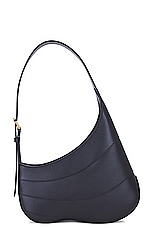 ALAÏA Djinn Zipped Hobo Bag in Noir, view 3, click to view large image.