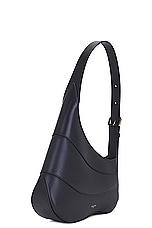 ALAÏA Djinn Zipped Hobo Bag in Noir, view 4, click to view large image.