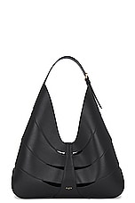 ALAÏA Delta Hobo Bag in Noir, view 1, click to view large image.