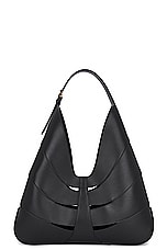 ALAÏA Delta Hobo Bag in Noir, view 3, click to view large image.