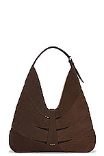 ALAÏA Delta Hobo Bag in Brun Fonce, view 1, click to view large image.
