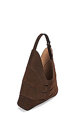 ALAÏA Delta Hobo Bag in Brun Fonce, view 4, click to view large image.