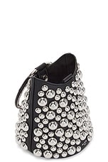 ALAÏA Mini Ring Bucket Bag in Noir, view 5, click to view large image.