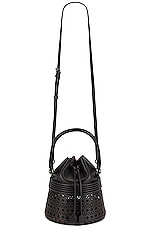 ALAÏA Corset Bucket Bag in Noir, view 6, click to view large image.