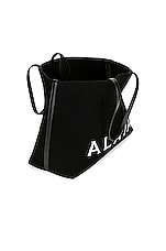 ALAÏA Small Tote Bag in Noir, view 4, click to view large image.
