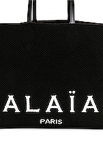 ALAÏA Small Tote Bag in Noir, view 6, click to view large image.