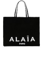 ALAÏA Big Tote Bag in Noir, view 1, click to view large image.