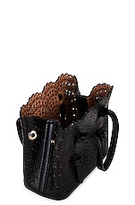 ALAÏA Mini Mina Shoulder Bag in Noir, view 6, click to view large image.