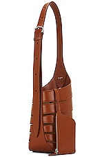 ALAÏA Small Babel Fringe Hobo Bag in Cognac, view 4, click to view large image.