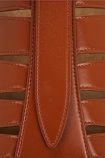 ALAÏA Small Babel Fringe Hobo Bag in Cognac, view 7, click to view large image.