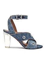 ALAÏA Ankle Strap Sandal in Blue Jeans, view 1, click to view large image.