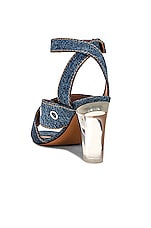 ALAÏA Ankle Strap Sandal in Blue Jeans, view 3, click to view large image.